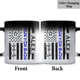 Police Officer Back The Blue Patriotic 4th July - Personalized Police Officer Mug