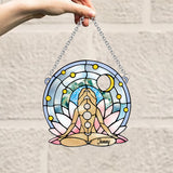 Namaste - Personalized Yoga Window Hanging Suncatcher Ornament