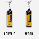 Any Letter Liscense PLate - Personalized Couple Matching Keychain