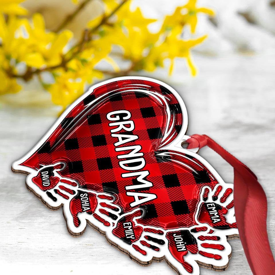 Grandma Nana Mama - Personalized Grandma Custom Shaped Ornament