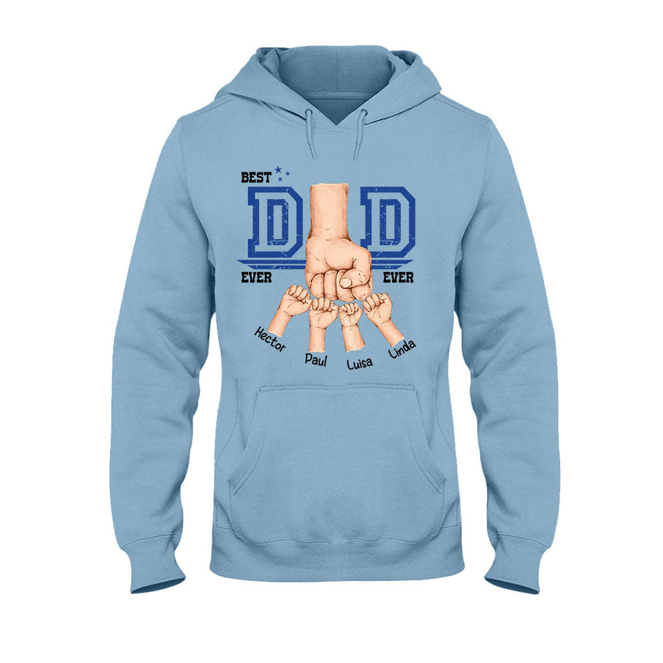 Daddy's Team Fist Bump - Personalized Father T-shirt And Hoodie