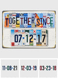 Together Since - Personalized Couple Cut Metal Sign