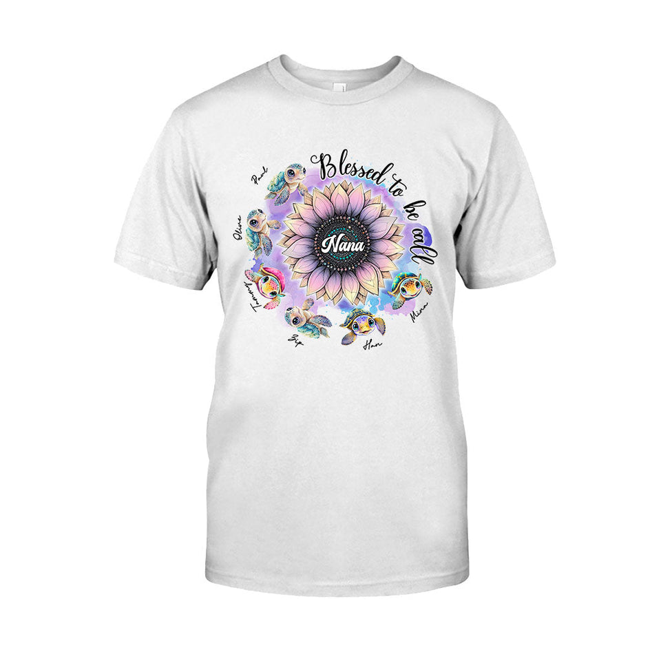 Blessed To Be Called Nana Any Title - Personalized Grandma T-shirt And Hoodie