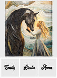 Just A Girl Who Loves Horses - Personalized Horse Blanket