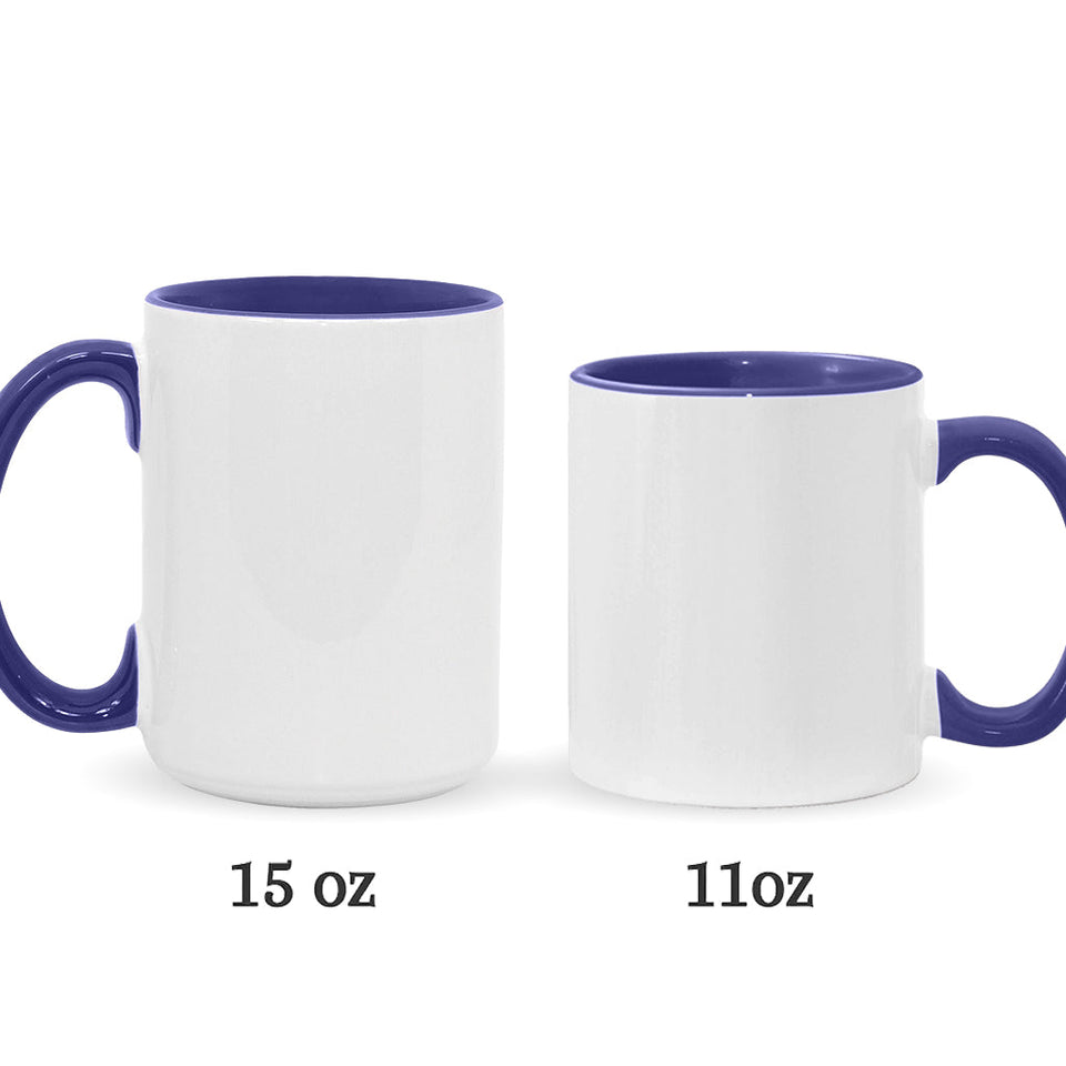 Grandma & Grandkids Puff Heart Flag - Personalized Grandma Accent Mug