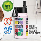 What We Lean About Black History - Personalized African American Kids Water Bottle