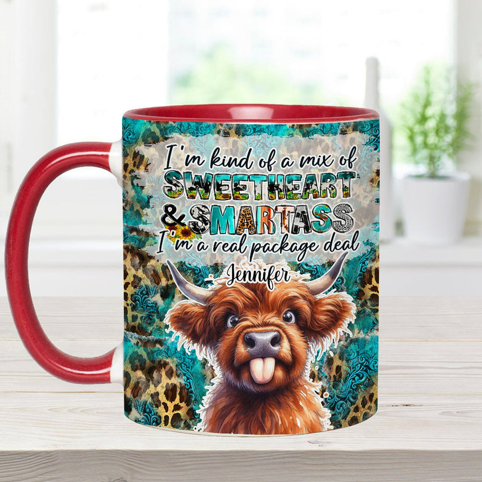Sassy Highland Cow - Personalized Accent Mug