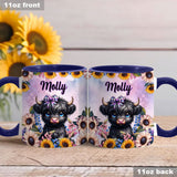 Cute Little Highland Cow - Personalized Accent Mug