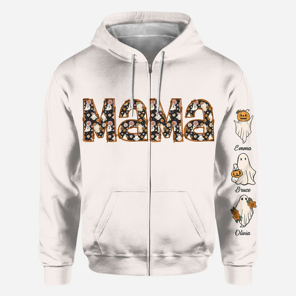 Spooky Mama Grandma - Personalized Mother All Over Shirt