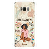 God Says I Am - Personalized African American Phone Case