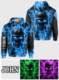 Melted Skull On Fire - Personalized Skull All Over Shirt