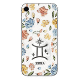 Floral Zodiac Sign - Personalized Horoscope Phone Case