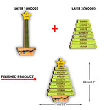 Family Tree Ornament - Personalized Family 2 Layered Piece Ornament