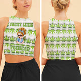 Pretty Lil' Pothead - Personalized Weed Crop Tank Top