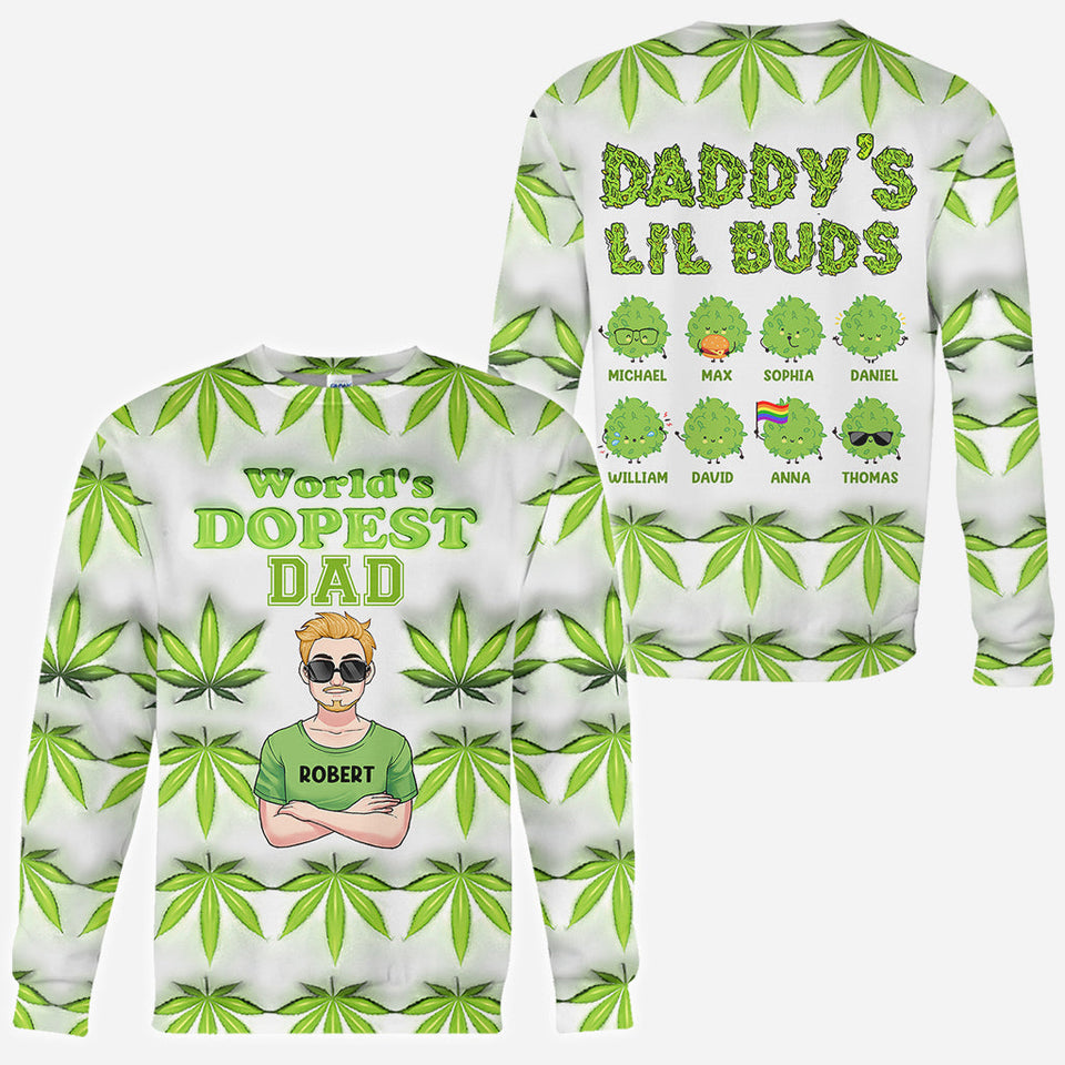 Dopest Dad Ever - Personalized Father All Over Shirt