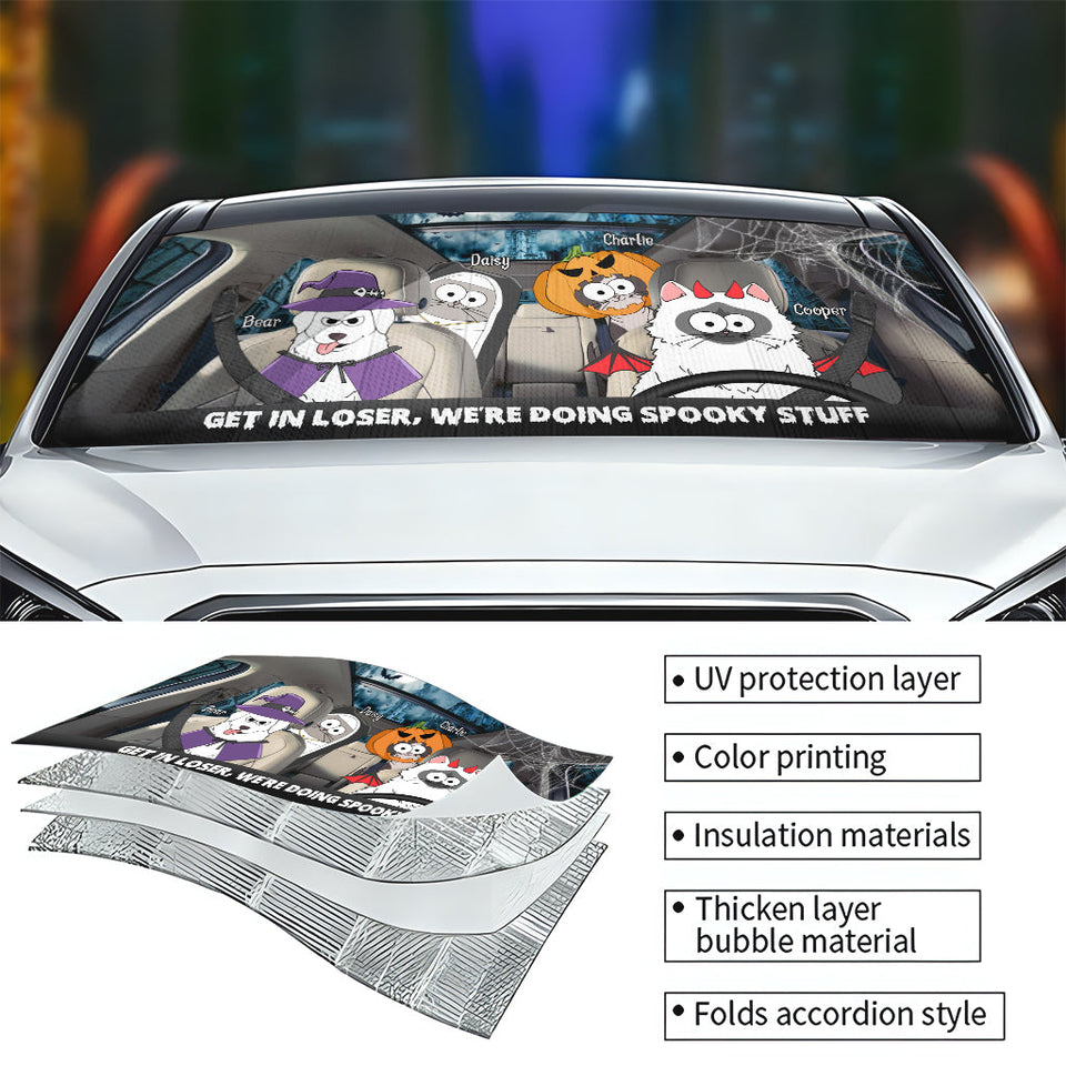 Spooky Stuff - Personalized Dog Car Sunshade