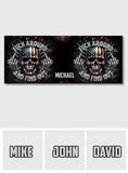 American Flag Skeleton - Personalized Skull Truck Tailgate Decal