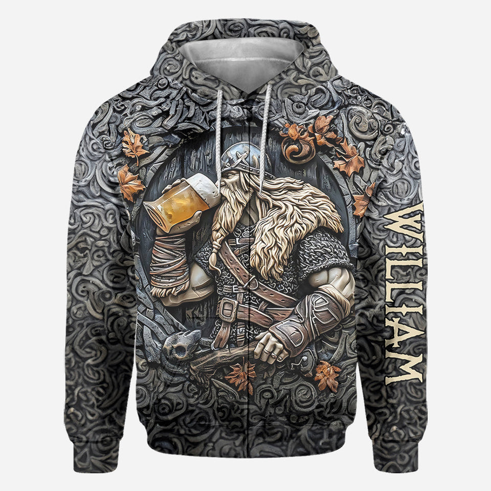 Viking Warrior Drinking Legend - Personalized Viking All Over Shirt