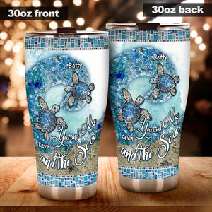 Turtle Sea Glass - Personalized Turtle Tumbler