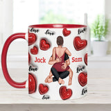 Everyday I Love You - Personalized Couple Accent Mug