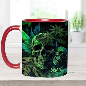 Cannabis Skull - Personalized Weed Accent Mug