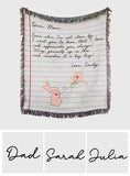 Dear Mom Letter - Personalized Mother Woven Blanket