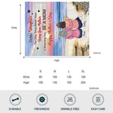 To My Daughter Vintage Tropical Sunset - Personalized Daughter Blanket