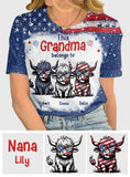 This Grandma Belongs To These Cuties - Personalized All Over Shirt