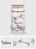 Best friends Long Distance Friendship Gift - Personalized Bestie Can Glass