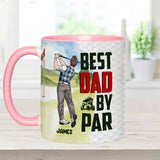 Best Dad by Par - Personalized Golf Accent Mug