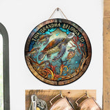 This Grandma/Momma Belongs To - Personalized Grandma Round Wood Sign