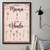 Primero Mamá Ahora Abuela - Personalized Grandma Canvas And Poster