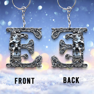 Skull Alphabet - Personalized Skull Keychain