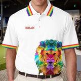 LGBT Pride Month Lion This Is Me - Personalized LGBT Support Polo Shirt