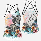 Love Turtles - Personalized Turtle Cross Tank Top