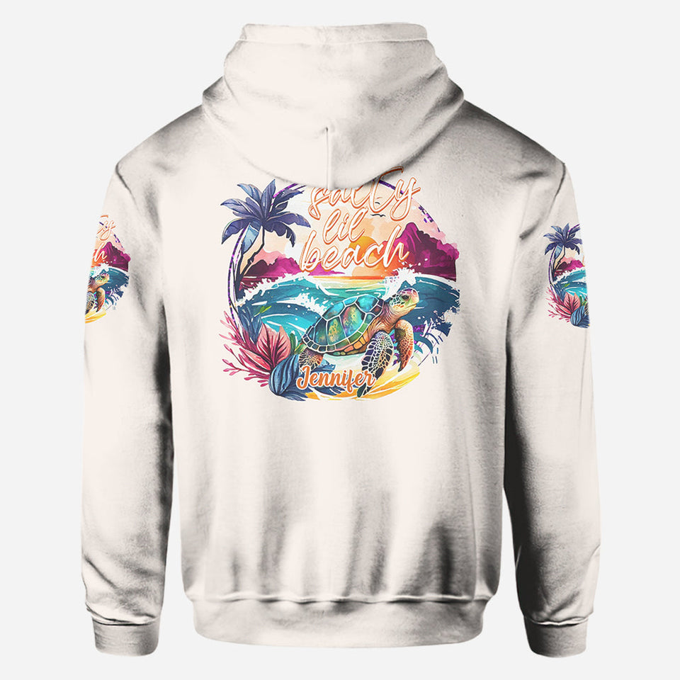 Salty Lil' Beach - Personalized Turtle All Over Shirt