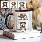 Dad Every Poo I Do - Personalized Dog Accent Mug