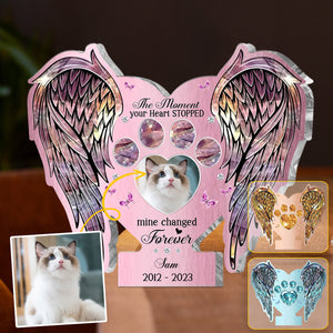 Memorial Wings Your Wings Were Ready But My Heart Was Not - Personalized Cat Custom Shaped Acrylic Plaque
