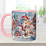 Any Title Cute Elephant - Personalized Grandma Accent Mug