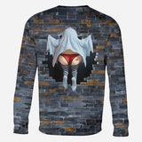 Funny Ghost Couple - Personalized Couple All Over Shirt