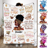 I Decided My Vibe - Personalized African American Blanket