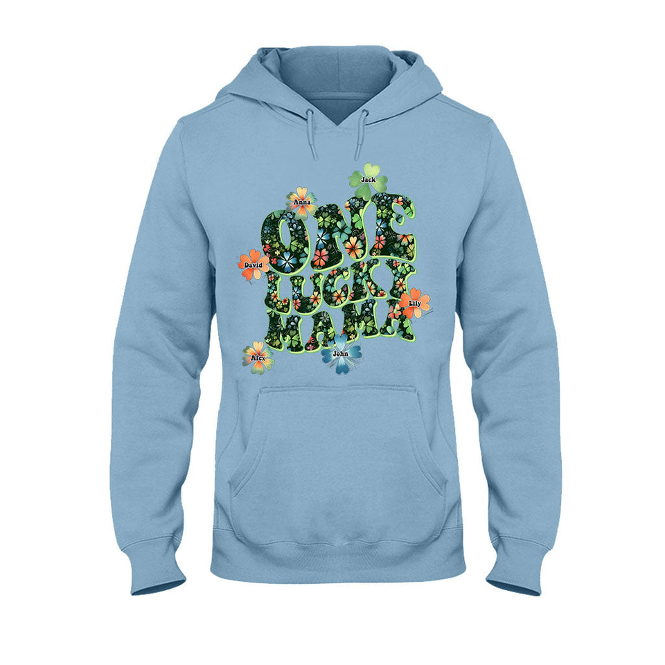 One Lucky Mama - Personalized Mother T-shirt And Hoodie