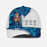 Reel Cool Dad American Flag Bass - Personalized Fishing Classic Cap