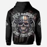 American Flag Skeleton - Personalized Skull All Over Shirt