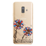 First Mom Now Grandma Sunflower Version - Personalized Grandma Clear Phone Case