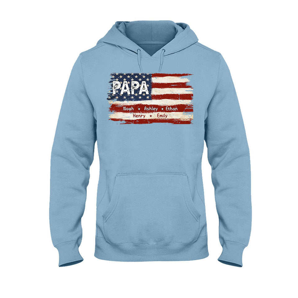 Dad's Life 4th Of July - Personalized Father T-shirt And Hoodie