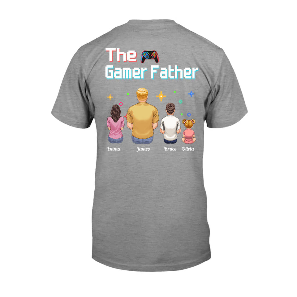 The Gamer Dad Gaming Father Any Title - Personalized Video Game T-shirt and Hoodie
