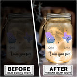 I Miss Your Face - Personalized Bestie Mason Jar Light