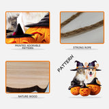 Cute Halloween Pets - Personalized Dog Custom Shaped Wood Sign