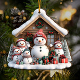 Any Title Cute Snowman Ornament - Personalized Grandma Ornament